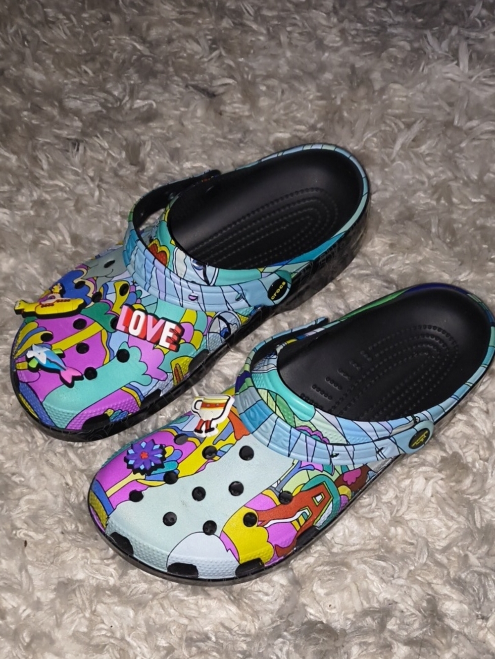 Beatles Multicolor Love Print Crocs